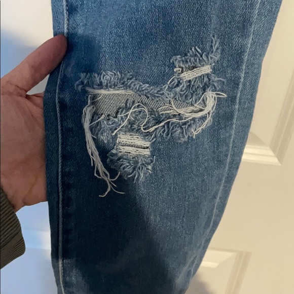 JustBlack Distressed Raw Hem Skinny Jeans - Picture 4 of 5